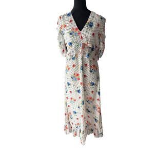 Twisted Wunder London Floral Ruffle Maxi Dress Size 6 New with Tags